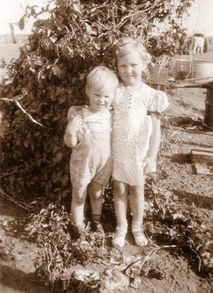 Sophora and John in Abernathy, 1942